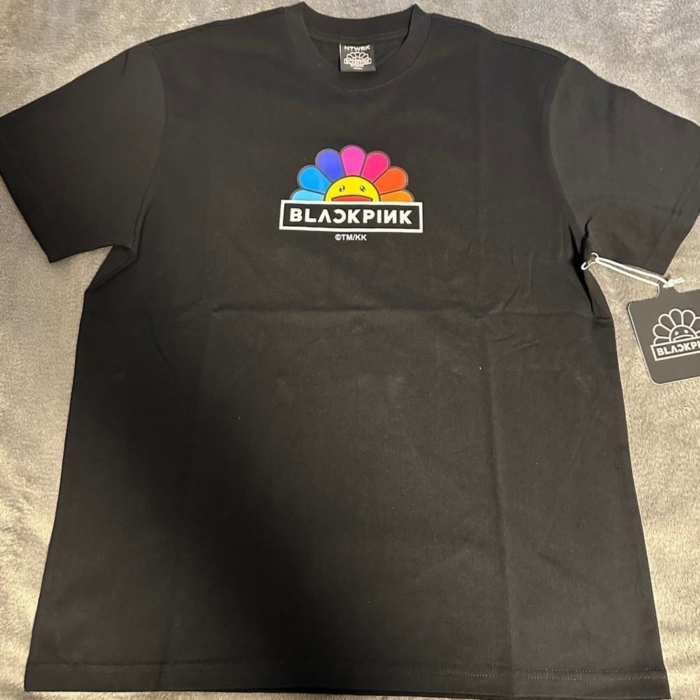 BlackPink x Takashi Murakami T-Shirt with Colorful Flower Graphic New